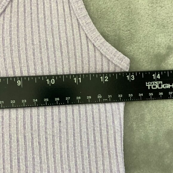 American Eagle Set of 2 Ribbed Tanktop and Crop V-Neck Tan Lavender Size Small - Picture 11 of 14